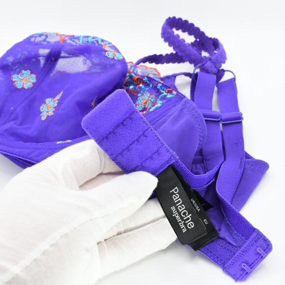 Panache Ariza Balconnet Bra Purple Blue Orange 32F - Picture 4 of 5